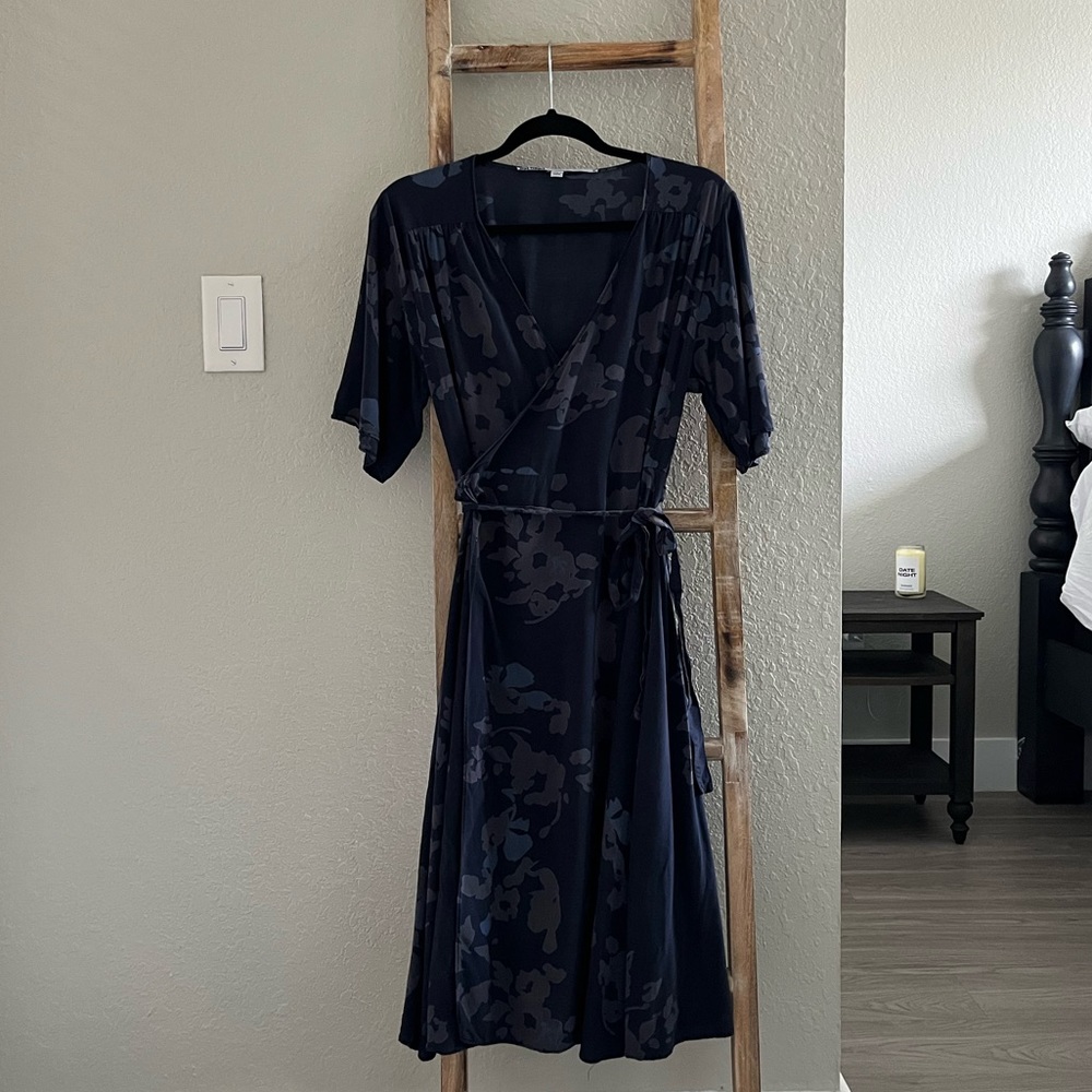 Just Female Midi Wrap Dress in Blue Size M